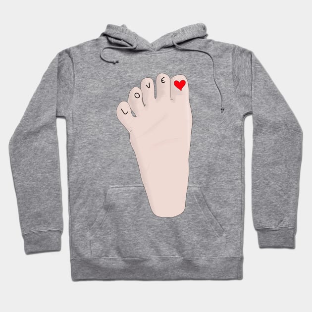 An adorable drawing of a baby's foot Hoodie by DiegoCarvalho